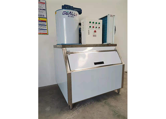 Case of 1 ton flake ice machine in a cafeteria in Zhejiang